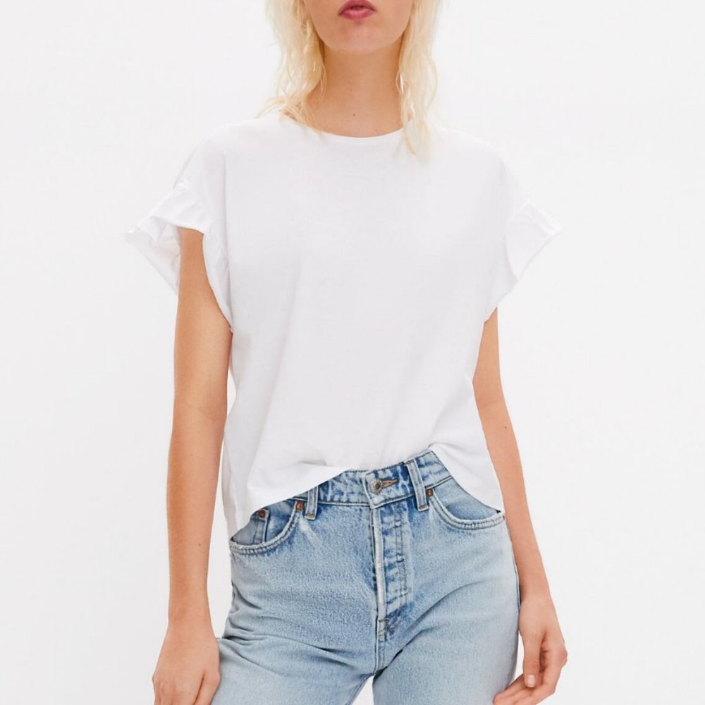ZARA frilled t-shirt